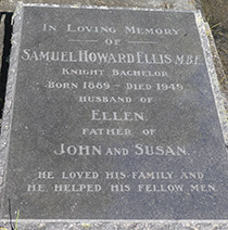 Sir Samuel Howard Ellis grave Waikumete Cemetery.