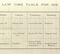 AUC law timetable 1913